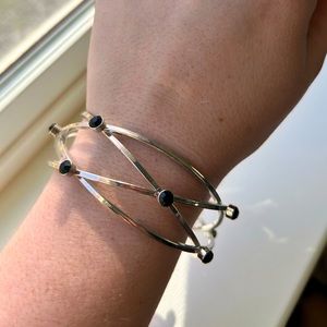 Black and silver jewel bracelet
